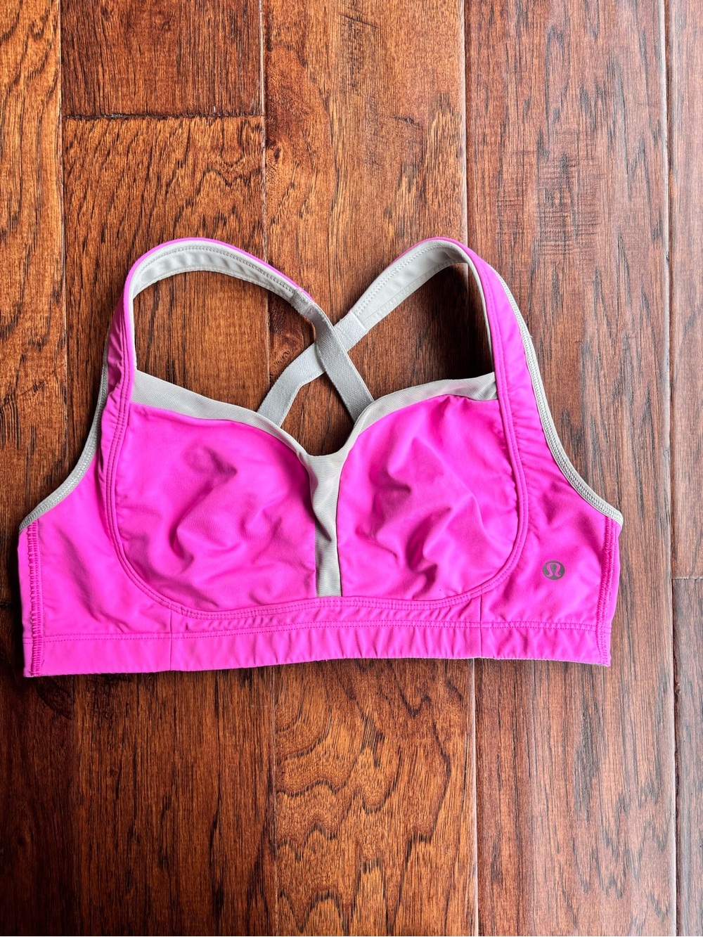 lululemon athletica Pink Sports Bra with Cream Trim
